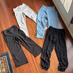 Women's Assorted Color Leggings Set of 4 yoga pants bundle small